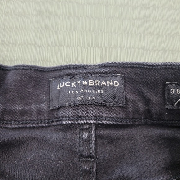 Lucky Brand Black Jeans 410 Athletic Straight Fit Men's Sz 38x30 Denim Dark Flex - Picture 5 of 12